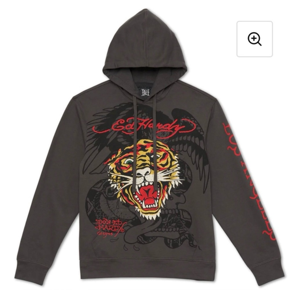 NWT Ed Hardy Retro Tiger Hoodie